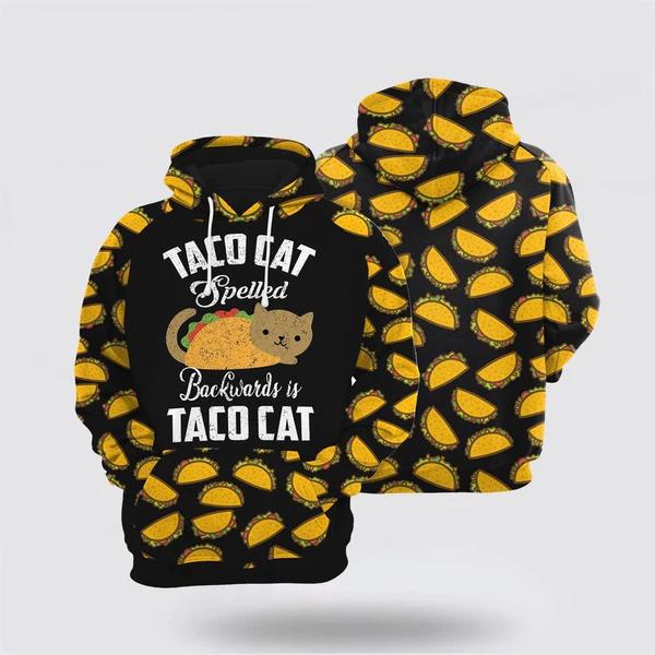 Christmas 3D Hoodie Taco Cat All Over Print 3D Hoodie Flamboy Store